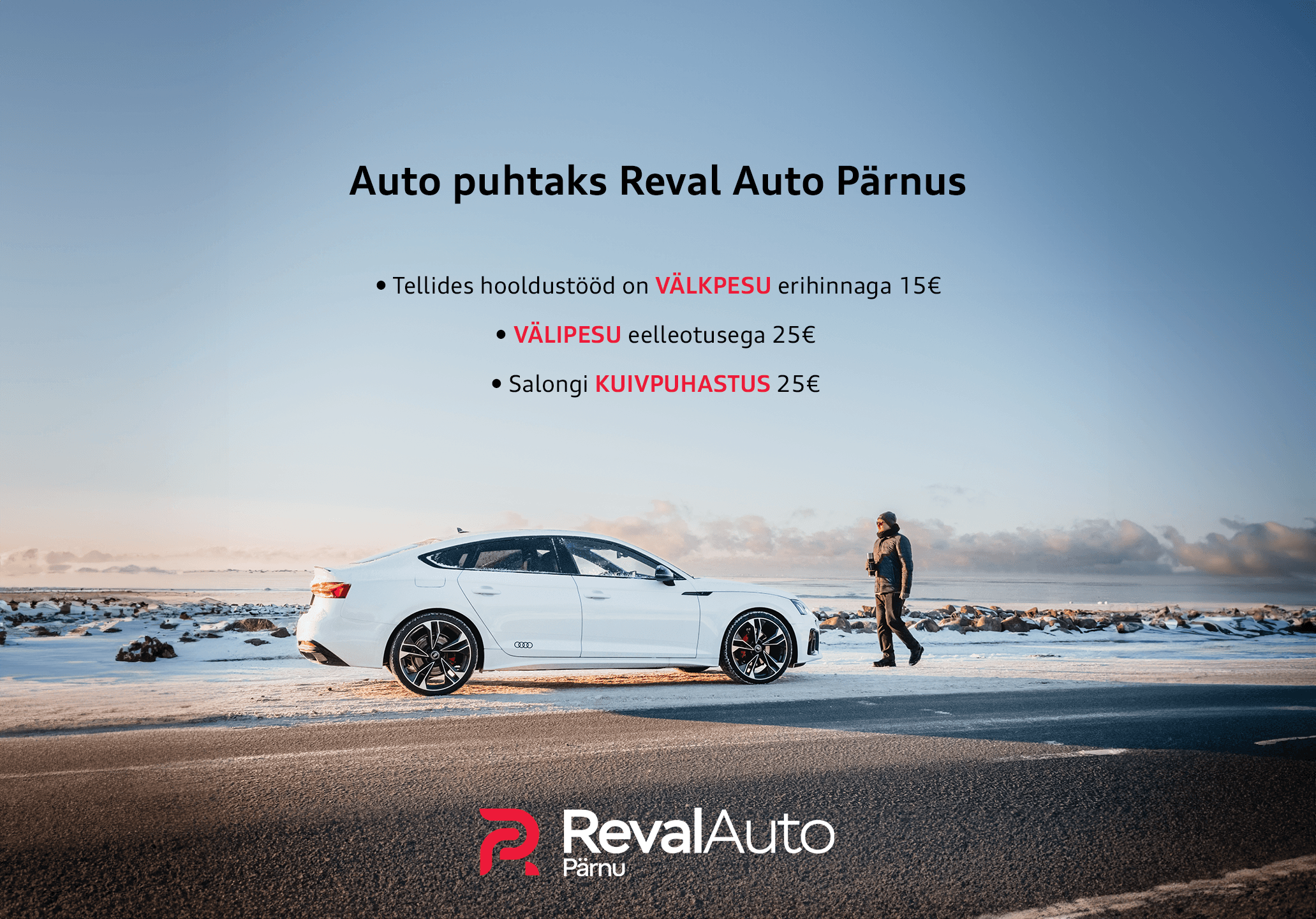 Auto puhtaks Reval Auto Pärnus